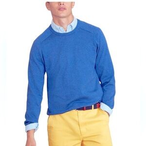 BROOKS BROTHERS Blue Crewneck Cotton Sweater